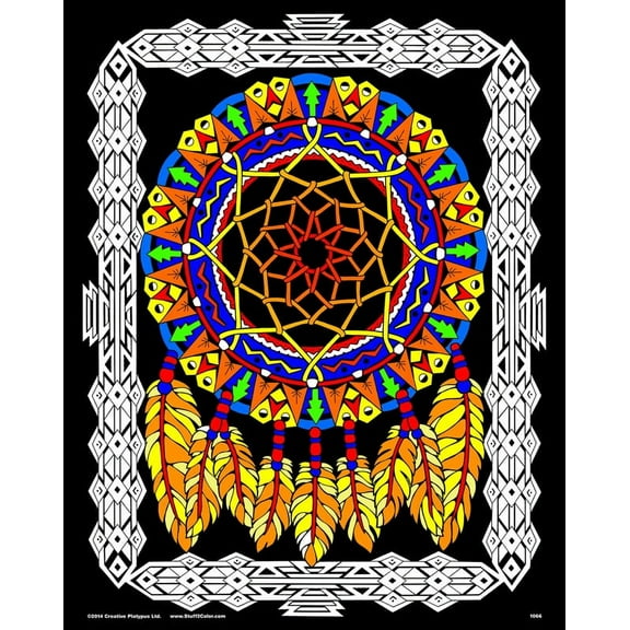 Stuff2Color Velvet Dream Catcher Fuzzy Velvet Coloring 16" x 20" Poster