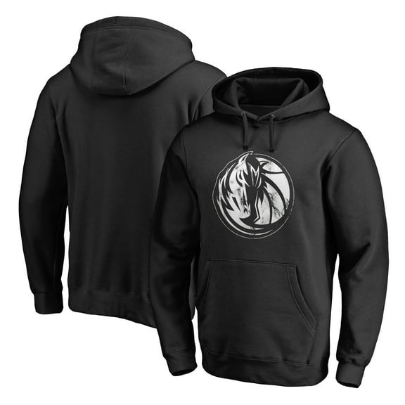 Men's Black Dallas Mavericks Marble Logo Pullover Hoodie