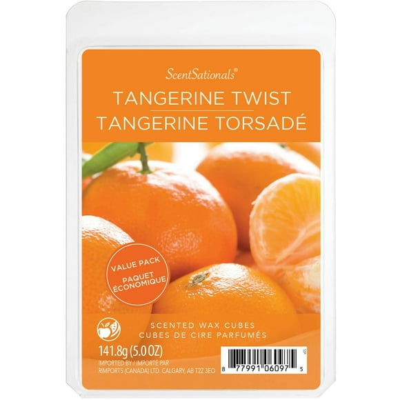 Cubes de cire parfumée ScentSationals Paquet économique - Torsade mandarine 5,0 fois (141,8 g)