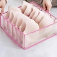thumbnail image 5 of Caja de almacenamiento estilo cajonera de lencería japonesa coreana, organizador de calcetines de malla para el hogar, bolsa de almacenamiento para armario y dormitorio, 11/7/6 vigas, 5 of 5