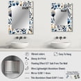 thumbnail image 4 of Designart "Scandinavian Elegance In Blue Blooms" Floral Wall Mirror, Printed Blue Wall Mirror, Traditional Bathroom Wall Mirror, Decorative Floral Mirror - 30x40 Inch, 4 of 5