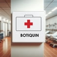 thumbnail image 2 of Señal informativa: "Botiquín" en color blanco y rojo. Impresa sobre plástico estireno calibre 40, ideal para interiores, medidas: 20 x 20 cm. Señalamiento, Cartel, Letrero cuadrado, Señalización., 2 of 4