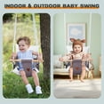 thumbnail image 6 of G TALECO GEAR Toddler Swing Set with Canvas Cushion Seat, Baby Swing Outdoor Playset, Age 6-24 months, Gray, 6 of 8