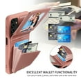thumbnail image 2 of Dteck for Samsung Galaxy S22 Ultra Case with RFID Blocking Card Holder, Galaxy S22 Ultra Crossbody Wallet Case Shockproof Purse PU Leather Protective Back Cover,Rosegold, 2 of 9