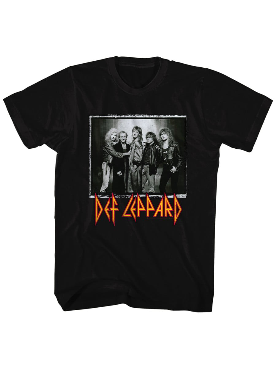 Def Leppard 80s Heavy Metal Band Rock and Roll British Flag Adult T-Shirt Tee 