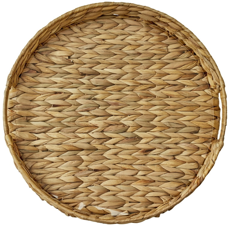 Better Homes & Gardens Round Water Hyacinth Tray with Insert photo 2
