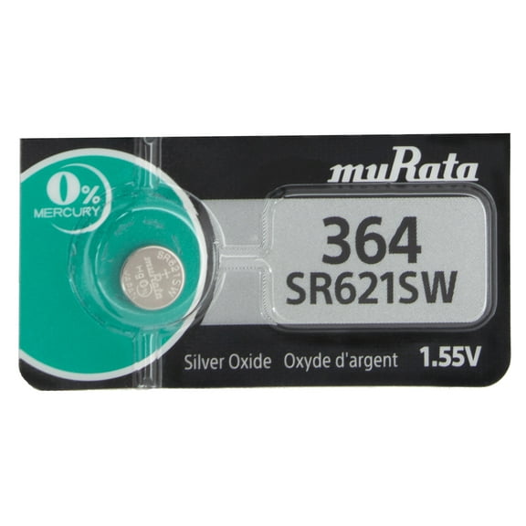 Sony Murata 364 - SR621SW Silver Oxide Button Cell Battery 1.55V - 1 Pack
