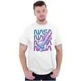 thumbnail image 4 of Vaporwave Shuttle NASA Worm Logo Men's Graphic T Shirt Tees Brisco Brands X, 4 of 4