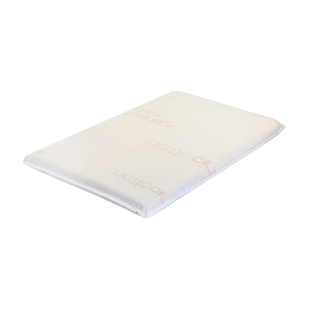 2 in. Mini/Portable Crib Mattress Pad with Blended Organic Cotton Cover