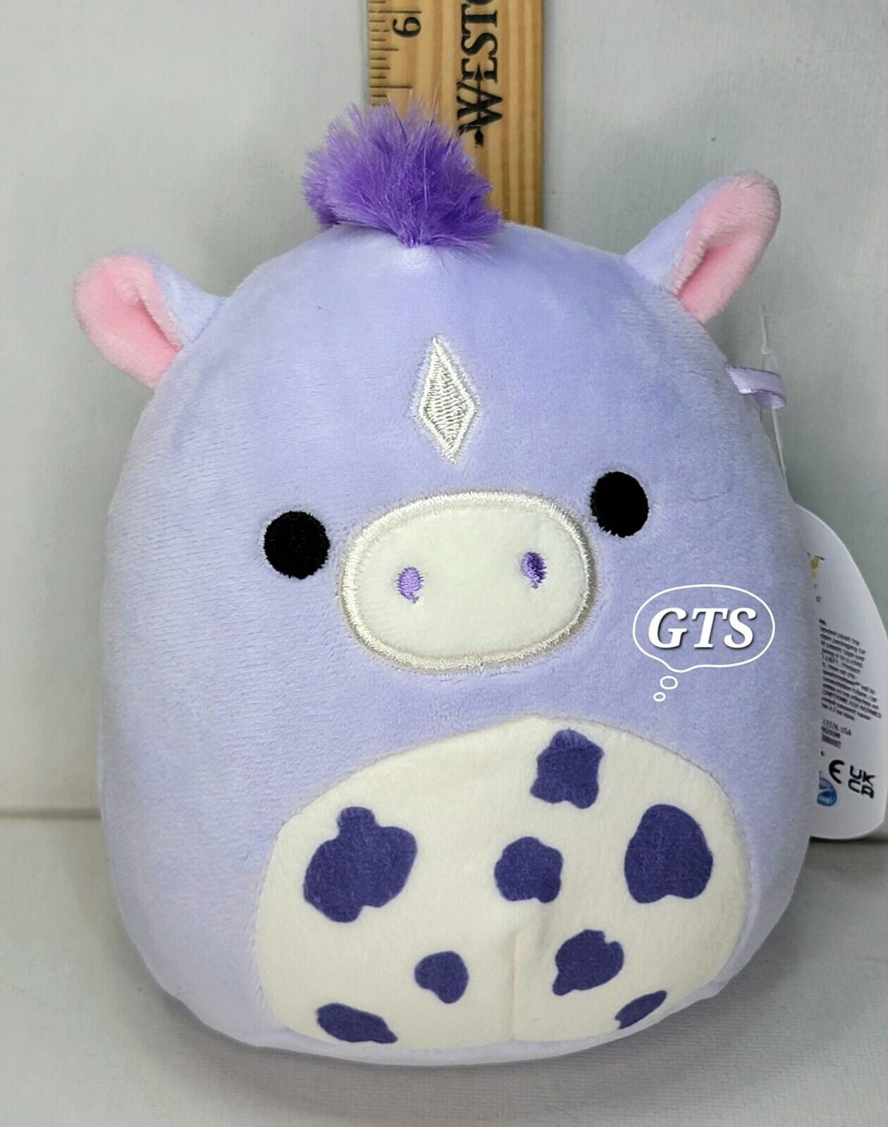 Squishmallow 5" Meadow Horse WITH BIO TAG Soft Purple Farm Squad Plush
