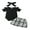 Black, variant on Infant Baby Girls Summer Outfit Short Sleeve Rompers and Plaid Print Button Skirt with Headband Summer Clothes 3Pcs Set
