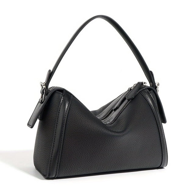 Estbridge Ins Style Blogger‘S Same Top Layer Cowhide Pillow Bag High-End Commuting Versatile Shoulder Bag Minimalist Style Crossbody Boston Bag One Bag Unlocks Multiple Occasions