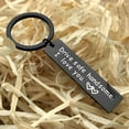 thumbnail image 3 of DESIGNICE 2026 New Drive Safe Keychain for Him, Stainless Steel Boyfriend Birthday Gifts, Titanium Steel I Love You Gifts for Him, Black, Style1, 3 of 8