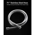 thumbnail image 4 of LinenLoon High Pressure Shower Head with Pause Mode and Massage Spa, 5 Settings Handheld Showerhead Sprayer with 79" Stainless Steel Hose, Easy to Install, California Compliant 1. 8 GPM, 4 of 5
