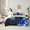 Blue, variant on Feelyou Video Gamer Gamepad Twin Bedding Sets 7-Piece, Blue Red Watercolor Splatter Bedding Comforter Set, Honeycomb Abstract Reversible Sheet Sets, Lightweight Room Decor