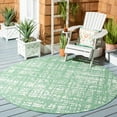 thumbnail image 2 of SAFAVIEH Courtyard Charlie Abstract Indoor/Outdoor Area Rug, Green Blue/Ivory, 2' x 3'7", 2 of 10