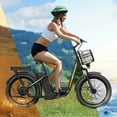 thumbnail image 4 of Caroma Peak 560W Electric Scooter with Seat, 20" Fat Tire Electric Scooter Adults 36V Removable Battery, Up to 15Miles & 20MPH, Foldable Adult Electric Scooter for Commuting with Basket&2 Seater, 4 of 9