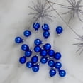 thumbnail image 2 of 24-Piece Shiny and Matte Royal Blue Glass Ball Christmas Ornament Set 1" (25mm), 2 of 2