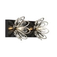 thumbnail image 4 of Poppy 2-Light Bathroom Vanity Light in Matte Black with Satin Nickel Accents, 4 of 5