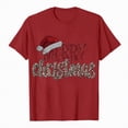 thumbnail image 6 of UngA Christmas Womens Shirts Santa Holiday Merry and Bright Christmas Short Sleeve Tops Xmas Light Graphic Print Christmas T-Shirts for Women Red,S, 6 of 6