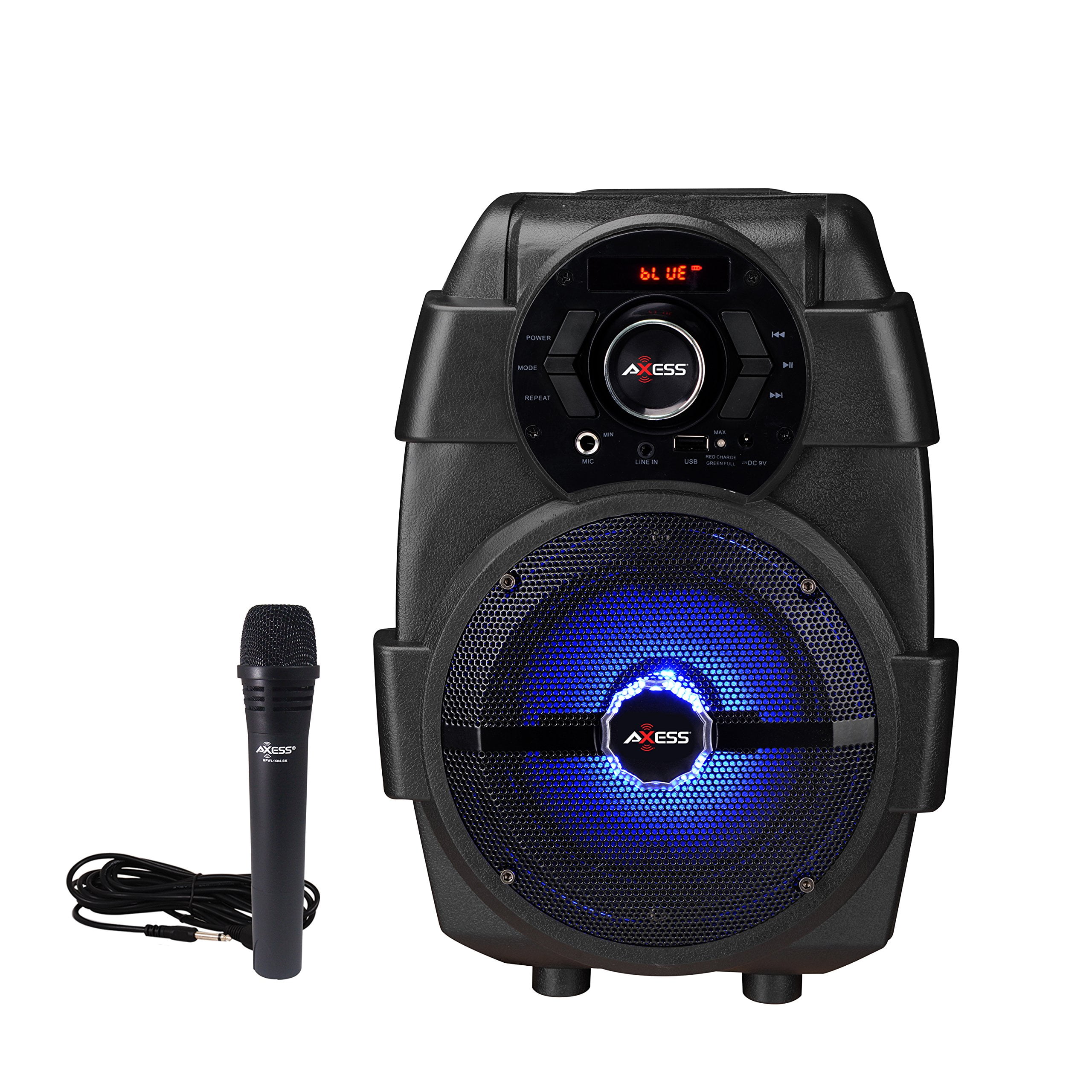 Axess Mini Portable Bluetooth PA System with Wired Microphone