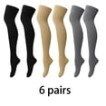 thumbnail image 3 of Multiple pairs of compression socks, outdoor knee high pressure socks, elastic socks, long tube sports, running, cycling (skin color 6 pairs,L/XL (50-52)), 3 of 6