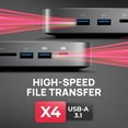 thumbnail image 3 of Brydge Stone Estación de Acoplamiento USB-C MST (Transporte Multiflujo) CORE, Pantalla Dual para Windows 10 y 11 con 10 Puertos y 100 Vatios de Potencia, 3 of 8