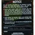 thumbnail image 3 of GAS LEAK ENGLISH ONLY SIGN (8.5X9.5,BRUSH SILVER BLACK,ALUMINUM) -ref16822, 3 of 5