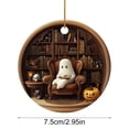 thumbnail image 3 of Halloween Reading Book Pendant Creative Acrylic Flat Decoration Creating A Mysterious Atmosphere Of Holiday Decorations Perfect For Home Party And Event Unique Choice, 3 of 7