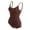 Coffee, variant on Luxtrada Bodysuit Shapewear Tank Top Bodysuit Seamless Sleeveless Sculpting Body Shaper for Women (Coffee,L)