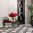 thumbnail image 3 of Michael Amini La Francaise Velvet Accent Chair - Domino/Black, 3 of 11