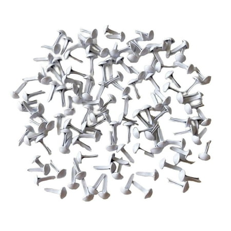

Xipoxipdo Clearance! 100 PCS White Mini White Mini Fasteners For Paper Crafts Plated Round Paper Fasteners For Paper Craft Scrapbooking DIY Art Handmade Project Decorative