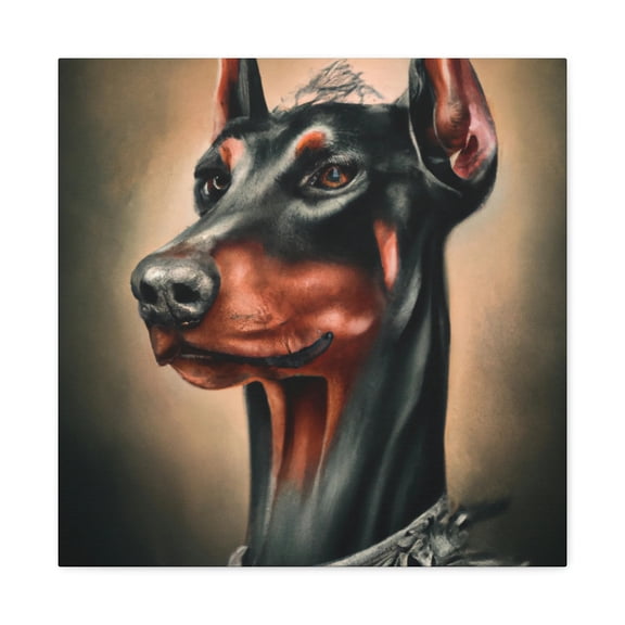 Fierce Doberman Majesty - Canvas