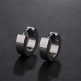 thumbnail image 2 of Pendientes de aro de acero inoxidable TUNC negro 1 par, 2 of 3