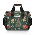thumbnail image 7 of FORMRS Insulated Cooler Bag 24 Cans Capacity Soft Leakproof Lunch Box with Side Pockets, Yellow Christmas Gingerbread, 7 of 7