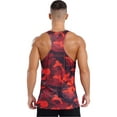 thumbnail image 2 of Hansber Men's Sleeveless Shirt Tank Tops Undershirt Muscle Tee Tops Gym Workout Athletic Bodybuilding Red XXL, 2 of 7