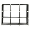 thumbnail image 4 of Ktaxon Multifunctional Assembled 3 Tiers 9 Compartments Storage Shelf, 12.7 x 11.7 x 13 Inches, Black, 4 of 7