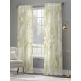 thumbnail image 4 of Ocean Shell Sheer Curtains 2 Panels Set Yellow Sea Shells Coral Stars Yellow Sheer Window Curtains Light Filtering Rod Pocket Voile Drapes for Bedroom Living Room 52"X96", 4 of 9
