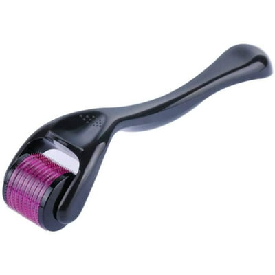 Derma Roller Cosmetic Needling Kit - For Face, Hair Growth, Body and Beard - 540 Titanium 0.5mm Microneedle Roller, Includes Free Storage Case