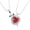 Silver sword & red heart, variant on Heart and Sword Couple necklace - Knight and Princess Necklace - Romantic Matching Jewelry Christmas Valentine New Year's Day Birthday Gift for Women Men