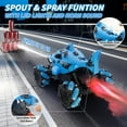 thumbnail image 6 of Shark Remote Control Cars for Boys 2.4GHz Water Shooting RC Cars with Light & Spray 360 Flips Rotating Monster Truck Toys for Kids Adults Gifts (Blue), 6 of 8