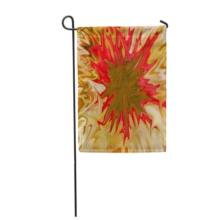 SIDONKU Ochre Scarlet and Sand Color Creative Digital Made of Figure Similar to from The Garden Flag Decorative Flag House Banner 28x40 inch