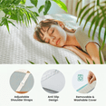 thumbnail image 4 of 3 Inch Gel Memory Foam Mattress Topper, Twin, Cooling Mattress Pad with Removable Bamboo Cover, Pressure Relief, Hypoallergenic, CertiPUR-US Certified, 4 of 11