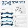 thumbnail image 5 of TERAISE Fashion Anti-Blue Light Resin Reading Glasses,Blue,2.00x 4 Pack, 5 of 7