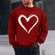 thumbnail image 1 of TaTaai Men's Valentine Heart Print Long Sleeve Round Neck Pullover, Valentine's Day Gift, Casual Sports Activewear Top Gift, 1 of 6