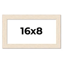 16x8 Frame White Real Wood Picture Frame Width 1.5 inches | Interior Frame Depth 0.5 inches | Barn