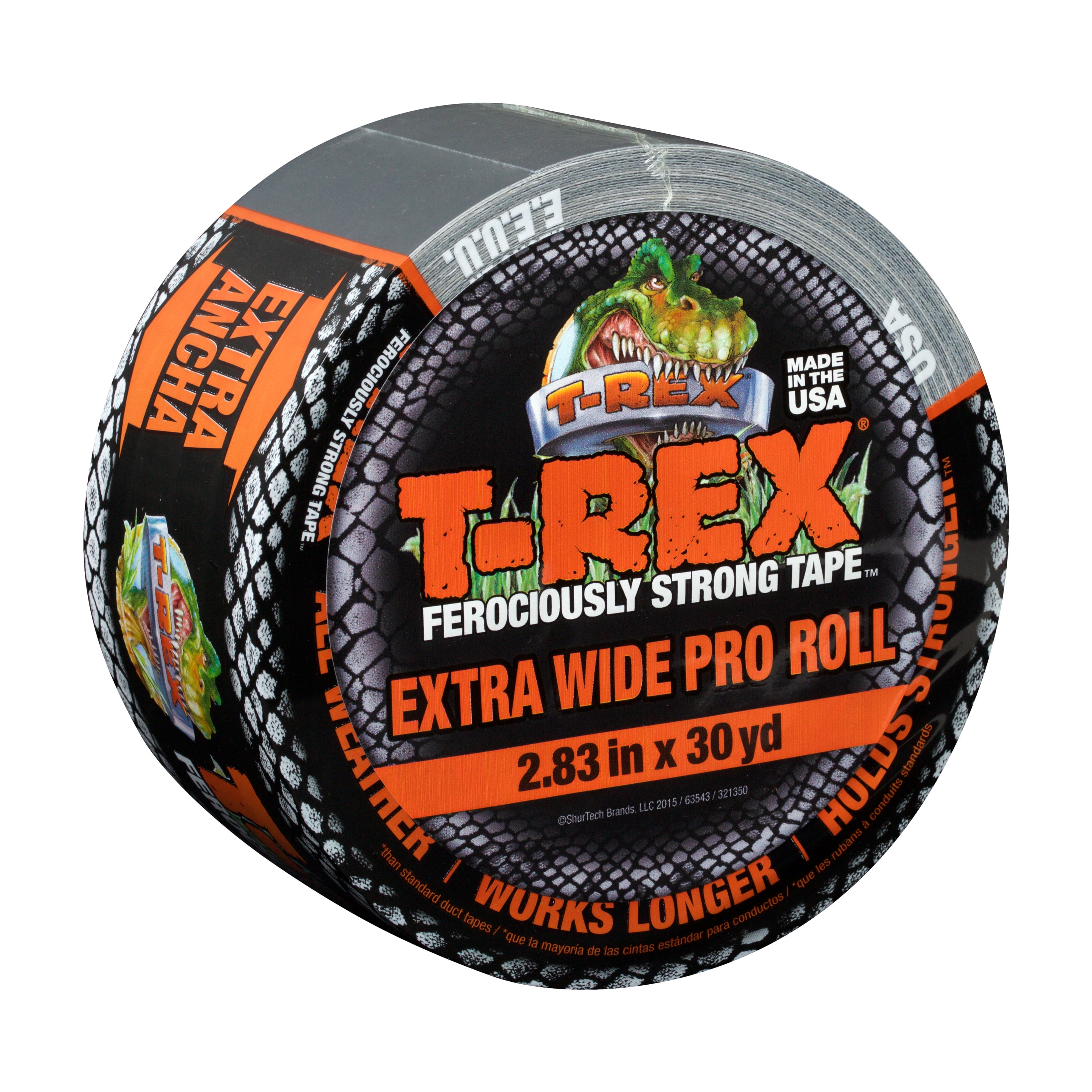 T-Rex Extra Wide 2.83 in. x 30 yd. Gunmetal Gray Duct Tape