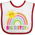 thumbnail image 3 of Inktastic Family Big Sister with Rainbow Girls Baby Bib, 3 of 4