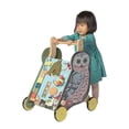 thumbnail image 5 of Manhattan Toy Wildwoods Owl Carrito de empuje de madera con clasificador de formas y canasta, óvalo dentado, hilanderos, recorrido de cuentas y más mediano, 5 of 5
