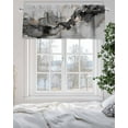 thumbnail image 3 of Marble Texture Watercolor Gray Valances for Windows,Kitchen Valance Rod Pocket Short Curtain,Abstract Vintage Art Valance Curtain Window Valances for Bedroom Living Room 42x12in, 3 of 9